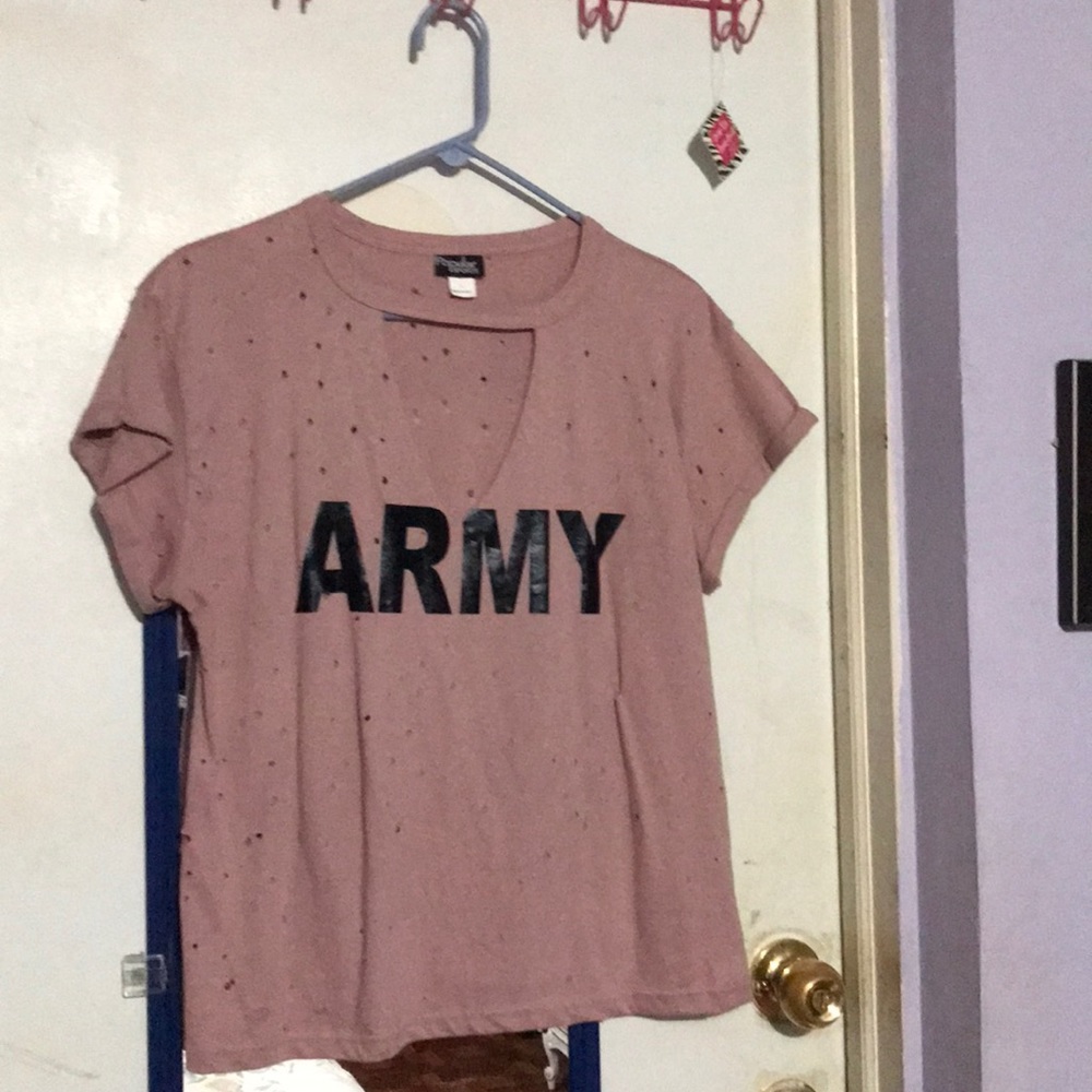 Vneck army shirt